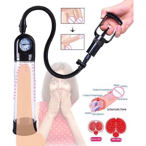 Manyjoy Penis Pump Penile Enlarger Vacuum Pump Enlargement Penis Extender Sex Toy for Men Sexual Toy Adult Male Enlargement