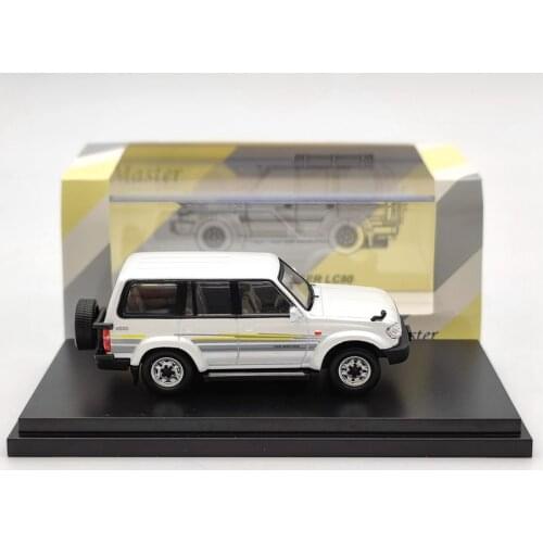 Master 1/64 For To~ta Land Cruiser LC80 Diecast Models Collection Toys Car Silver White Left Cab Gifts