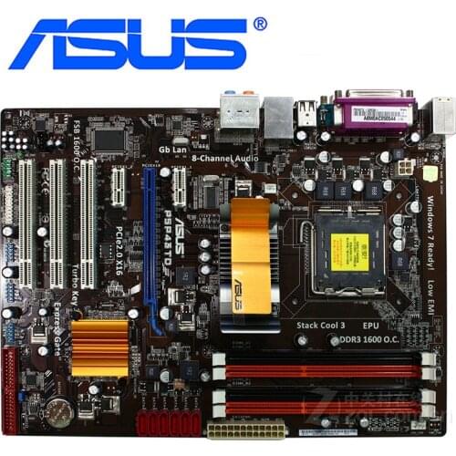 ASUS P5P43TD Motherboards LGA 775 DDR3 16GB For Intel P43 P5P43TD Desktop Mainboard Systemboard SATA II PCI-E X16 Used AMI BIOS
