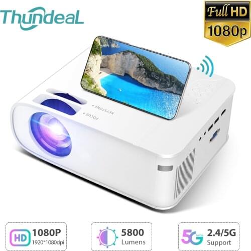 ThundeaL TD93 Mini Full HD 5G Projector Native 1080P LED Lamp Home Cinema Proyector Smart Phone WiFi Projector Support HDMI USB