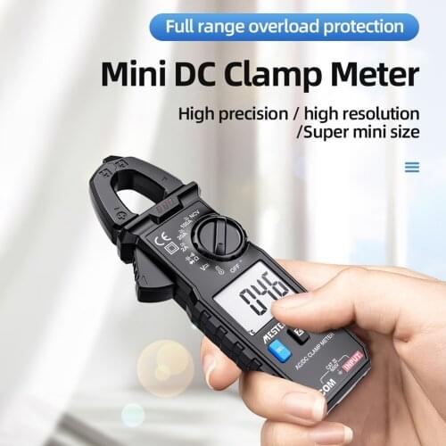 Mini Clamp Meter Automatic Ranges LCD Display with Backlight 100A 600V NCV Portable Clamp Meter DC/AC Multifunction Clamp Meter