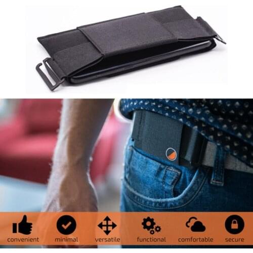 Fashion Minimalist Invisible Wallet Unisex Waist Bag Mini Pouch Safe For Key Card Phone Outdoor Sport Waist Packs Black For 2021