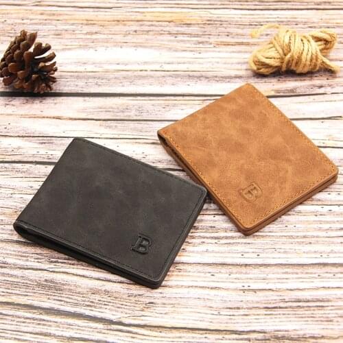 Fashionable mens short wallet frosted retro multi-function credit card folder leisure multi-card seats case for bank cards