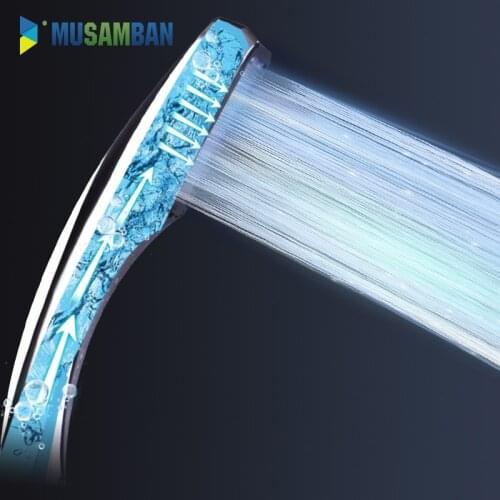 MUSAMBAN 300 Holes Shower Head Holder Water Saving Flow With Chrome ABS Rain High Pressure Spray Nozzle Bathroom Accessories Set