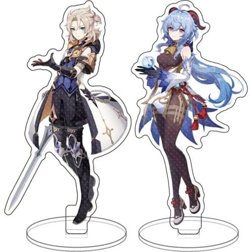 Anime Genshin Impact New Eula Ganyu Albedo Rosaria Cosplay Stand Plate Acrylic Character Model Plate Fans Gift Collection Props