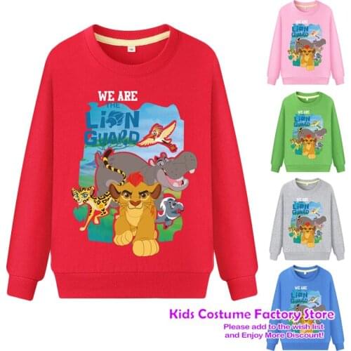 2-6Y New Arrival Spring Autumn Children Sweatshirts Hoodies The Lion King Long Sleeves Sweater Kids T-shirt Clothes