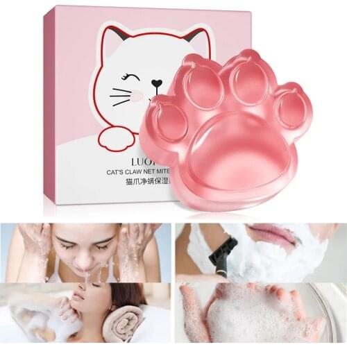 Cat Claw Cleansing Soap Remove Mites Moisturizing Jelly Bathe Soap Foam Rich Delicate Gentle Moisturizing Body Care