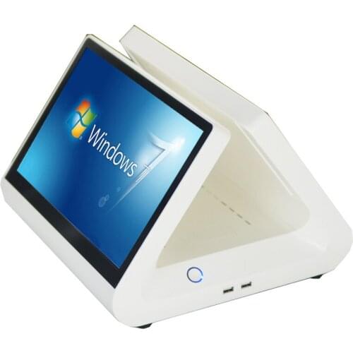 Windows POS machine Capacitive touch cash register Dual 12 inch screen EPOS all in one For retail