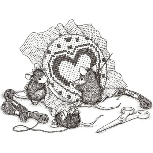 Cartoon mouse Transparent Clear Silicone Stamp/Seal for DIY scrapbooking/photo album Decorative clear stamp sheets A1793