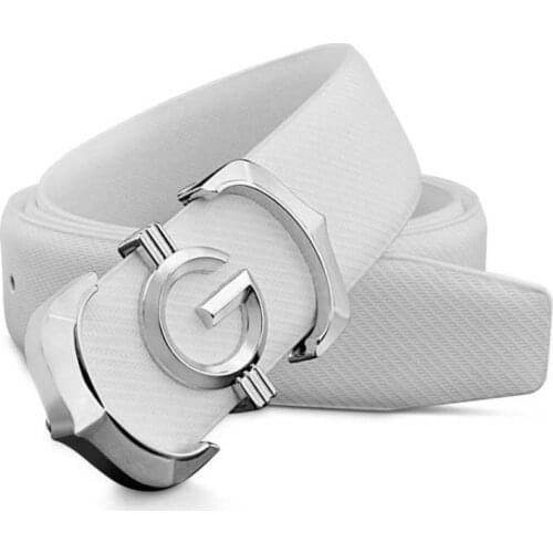 New Mens Belts Leather Smooth Buckle Leisure Belts Youth Fashion Belts G Letter Belts for Men Luxury Designer 3.3cm