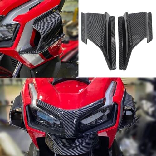 SEMSPEED Carbon Black For HONDA ADV150 adv 150 2019 2020 Motorcycle Left Right Front Pneumatic Fairing Wing Tip Cover Protector