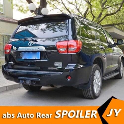 For TOYOTA Sequoia Spoiler 2014-2016 Sequoia spoiler High Quality ABS Material Car Rear Wing Primer Color Rear Spoiler