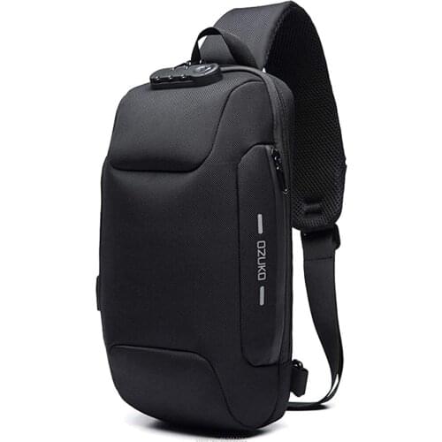 Xiaomi Fashion Men Crossbody Bag Anti-theft Shoulder Messenger Bags USB Charging Waterproof Short Trip Chest Bag Pack