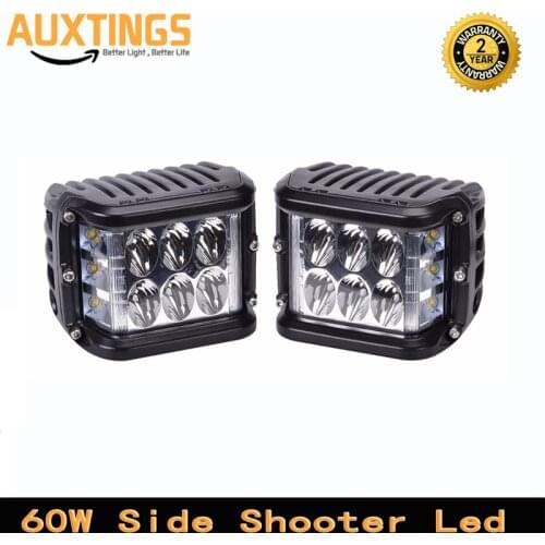 60W 4Inch Cubes Pod LED Work Light 12V 24V SPOT FLOOD FOR 4x4 OFFROAD ATV TRUCK BOAT UTV Auto Driving Light Led Bar