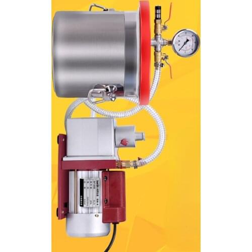 Vacuum Defoaming Bucket AB Glue Stable Barrel Epoxy Silicone Deaeration Bucket Vacuum Pump 6L 12L 17L 27L 7L not contain oil