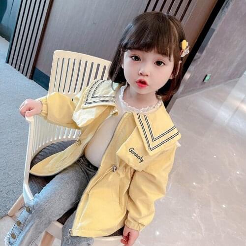 Windbreaker Zipper Spring Autumn Coat Girls Kids Outerwear Teenage Top Children Clothes Costume Home School High Quality