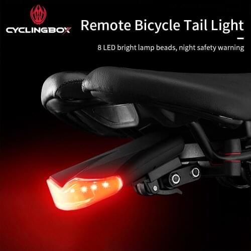 CyclingBOX MTB Bike Tail Light USB Charging Light With Remote Bicycle Turn Signal Anti-Theft Warning Flashlight Riding Equipment
