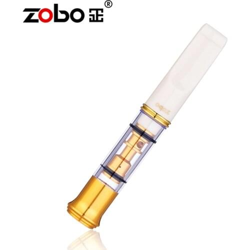 ZOBO 1PCS/Set Reusable Smoking Filter Pipe Tobacco Cigarettes Reduce Tar Cigarette Holder Cleaning Container Smoking Accessories