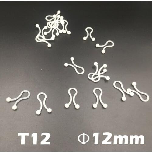 200pcs/Lot T12 12-12.2mm Dia Ball U Type White Nylon Plastic Round Circle Cable Clip Lock Network Wire Reusable Twist Tie
