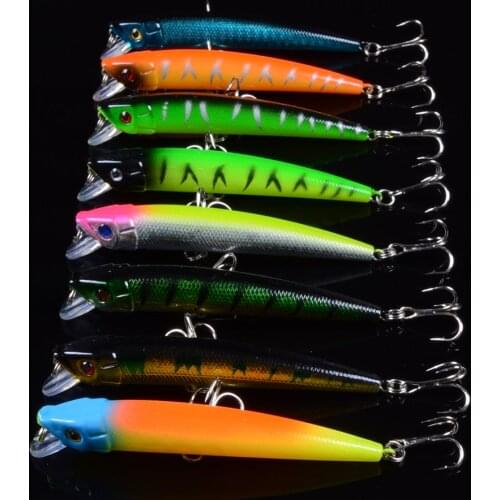 8pcs/lot 9.5cm/3.24in 8g/0.28oz fishing lures fishing bait minnow bass lure fishing tackle 3D Eyes