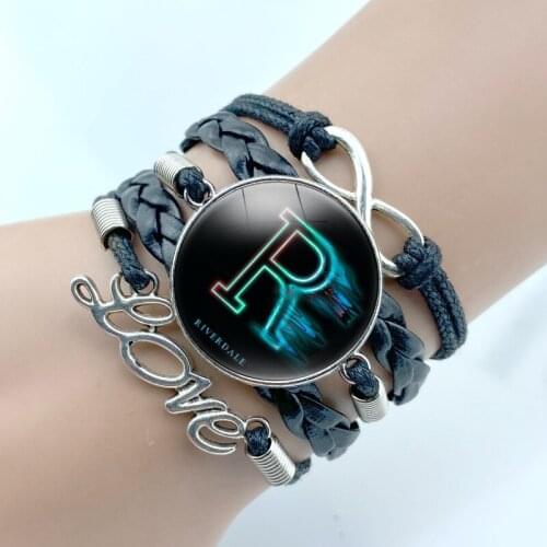 American TV Sitcom Riverdale Fashion gem Ring glass Zinc Alloy bracelet whole sale trendy wristband for women or men