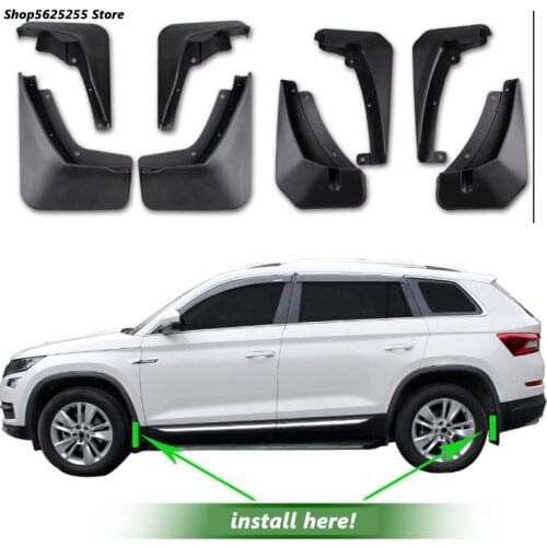 Car Mudflaps for Skoda Kodiaq 2021 2020 2019 2018 2017 Accessories Splash Guards Mud Flaps Front Rear Mudguards Fender