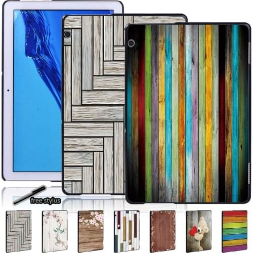 Hard Shell Tablet Case for Huawei MediaPad T5 10 10.1"/M5 Lite 8/T3 10 9.6"/T3 8.0 -High Quality Anti-fall Wood Series Back Case