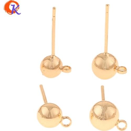 Cordial Design 40Pcs 5MM 6MM Jewelry Accessories/Hand Made/Earrings Stud/Genuine Gold Plating/DIY Making/Jewelry Findings