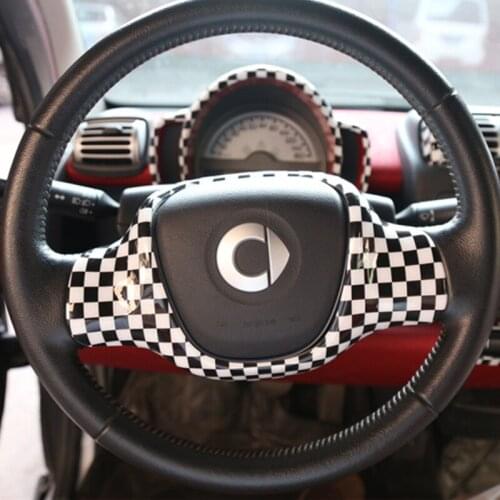 Car Steering Wheel Styling Decoration Cover Interior Trim Protection Shell For Mercedes Smart fortwo 451 Car Accessories