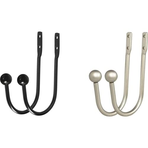 GTBL Curtain Holdbacks,Wall Mounted Curtain Tieback Hooks,Metal Decorative Window Drapery Holder Curtain Hook