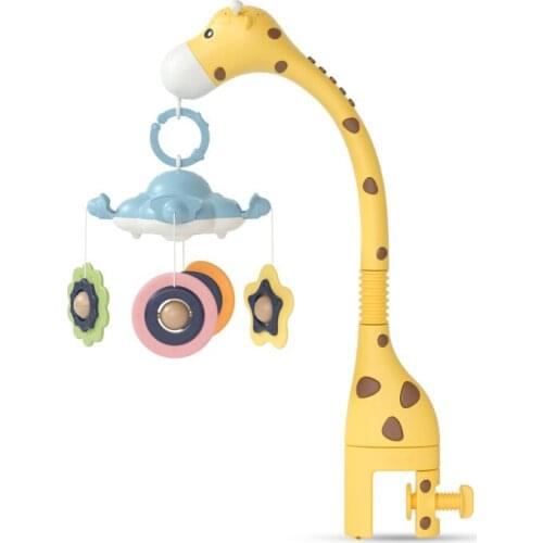 Projection Baby Bed Bell Toys 0-12 Months Baby Multi-function Music Rotating Comfort Teether Bed Bell Toys for Baby