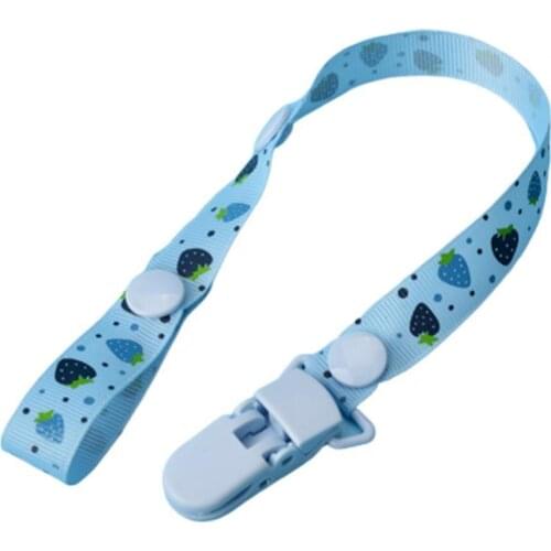 Newborn Baby Pacifier Put on Missing Chain Fruit Print Baby Pacifier Dummy Clip NippleHolder Lanyard Nursing Leash Strap
