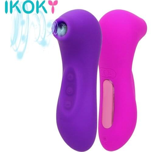 IKOKY Clit Sucker Vibrator Blowjob Tongue Vibrating Nipple Sucking Sex Oral Licking Clitoris Stimulator Sex Toys for Women