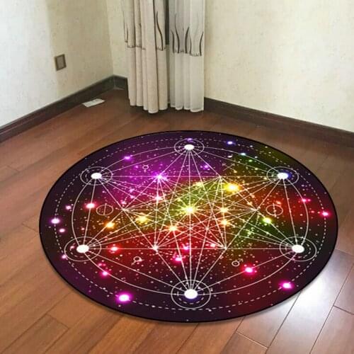 Creative Geometric Music pattern Round Carpets For Living Room Bedroom Area Rugs And Carpet Kids Room Computer Chair Floor Mats