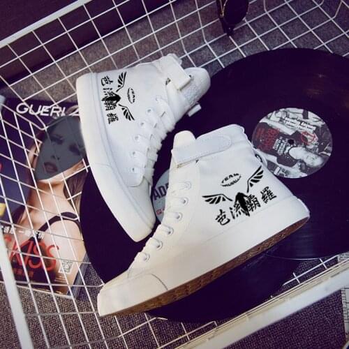 Tokyo Revengers Team Walhalla Print Running Sportswear Street Style Unisex Fashion Shoes Summer Autumn Winter Spring Sneaker