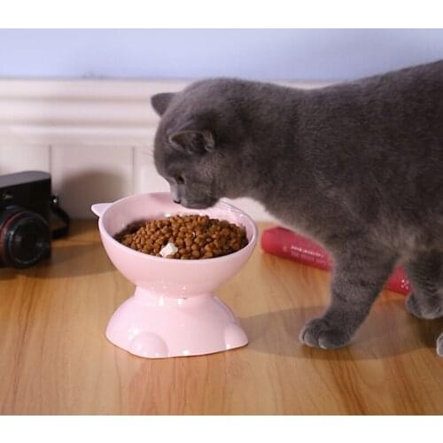 Non-slip Cat Bowls Pet Bowls With Raised Stand Pet Food and Water Bowls For Cats Dogs Feeders Pet Products Cat Bowl Waterer Feed