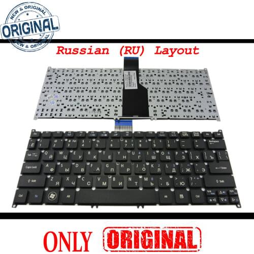 New Laptop Keyboard for Acer Aspire Ultrabook S3-391 S3-951 S5 S5-391, One 756, Travelmate B1 B113 Black Russian RU - V128202CS1