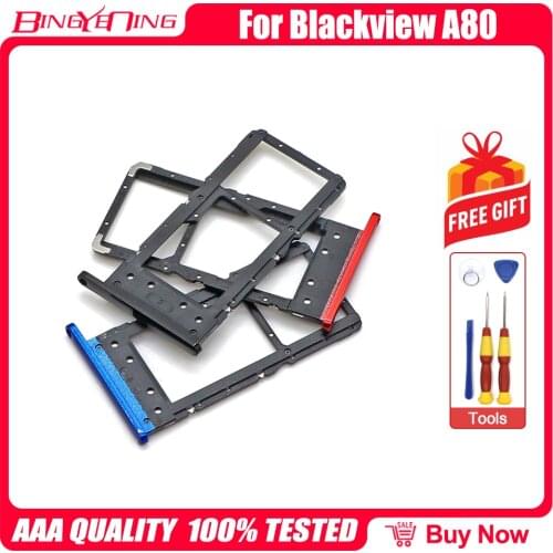 100% New Original TF/SIM Card Tray Holder Slot Smartphone Accessories Parts Phone Accessory For Blackview A80 Cellphone