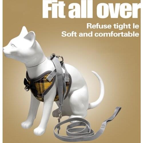 New Small Dog Harness and Leash Set Comfortable Stylish Pet Vest Pet Supplies for Small Medium Dogs and Cat Collars, Harnesses