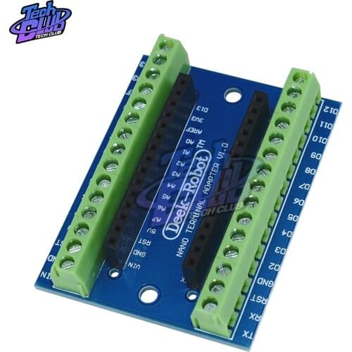 1PCS NANO V3.0 3.0 Controller Terminal Adapter Expansion Board NANO IO Shield Simple Extension Plate For Arduino AVR ATMEGA328P