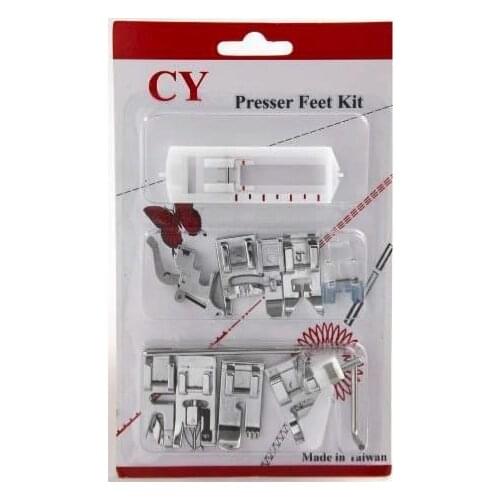 11PCS PRESSER FEET #5011L-C FOR LOW SHANK SNAP MACHINE Babylock Bernina Brother