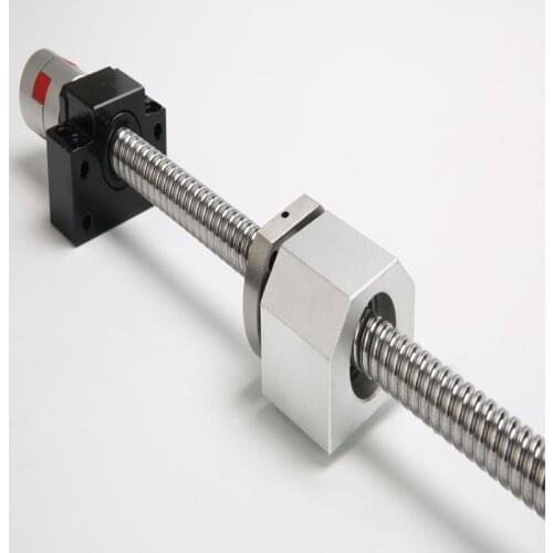 Ballscrew SFU2010 2005 250 300 350 400 450 500 550 600mm C7 with flange single ball nut BK/BF15 end machined CNC