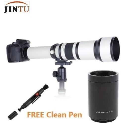 JINTU 650-1300mm (with 2X- 1300-2600mm) Telephoto Zoom Lens for Canon EF-Mount 80D T8 T8i T7i T7s T7 T6s T6i T6 T5 SL3 SL2 90D