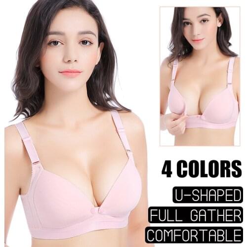 Cozy Maternity Underwear Pregnancy Bra - Cotton Full gathered Breastfeeding Bras Slim Elastic comfortable U-shaped Nursing Bras