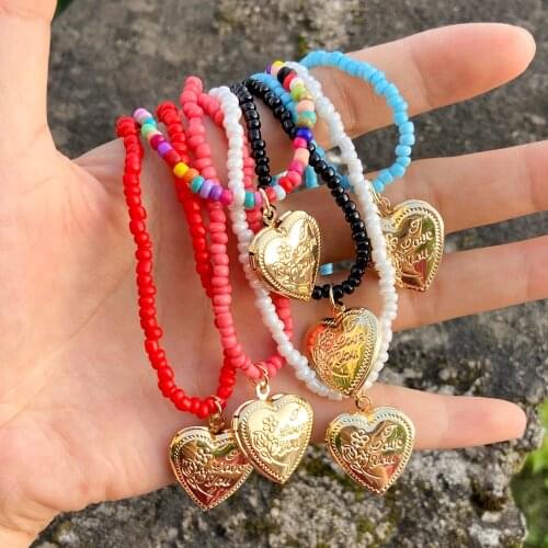 VG 6YM Bohemian Style Handwork Seed Beads Stand Necklace Choker Necklace Of Women Girl For Party Beach Travel Trendy Jewelry