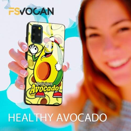 Healthy Avocado Case For Samsung Galaxy S20 FE S21 Plus A71 70 A51 50 S10 Note 20 10 Ultra Cartoon Delicious Fruit Phone Cover