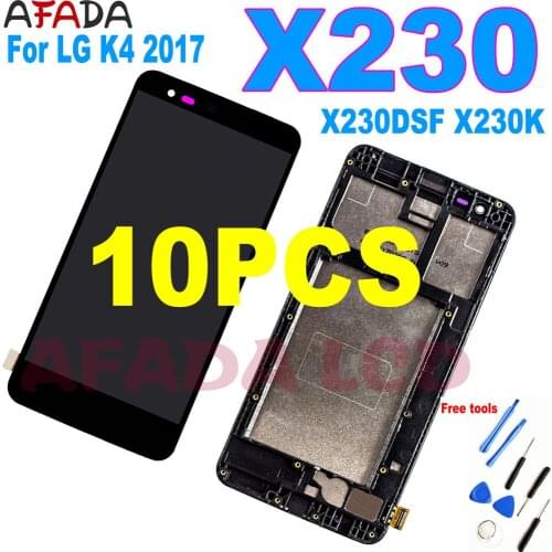 10PCS 5.0'' For LG K4 2017 X230 LCD Display Touch Screen Digitizer Assembly with Frame or No frame for K7 2017 X230DSF X230K LCD