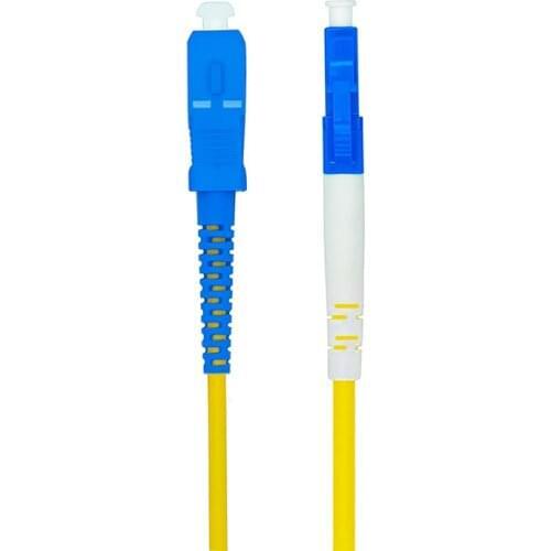 1Meters LC to SC Optical Fiber Patch Cord Cable,LC/PC-SC/PC,3.0mm,Singlemode 9/125,Simplex