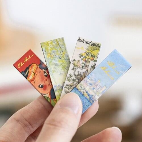 1set Magnet Bookmark Oil Painting Magnetic Bookmarks Double-sided Book Folder Book Marks Page Clips Label Office School Supplies