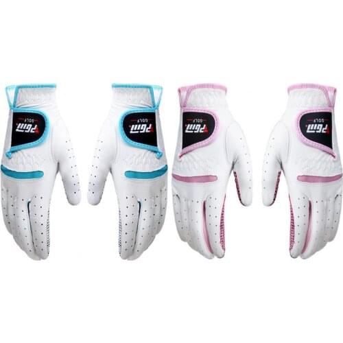 1 Pair PGM Womens Golf Gloves Anti-slip Design Left and Right Hand Granules Microfiber Cloth Breathable Soft Sports Gloves